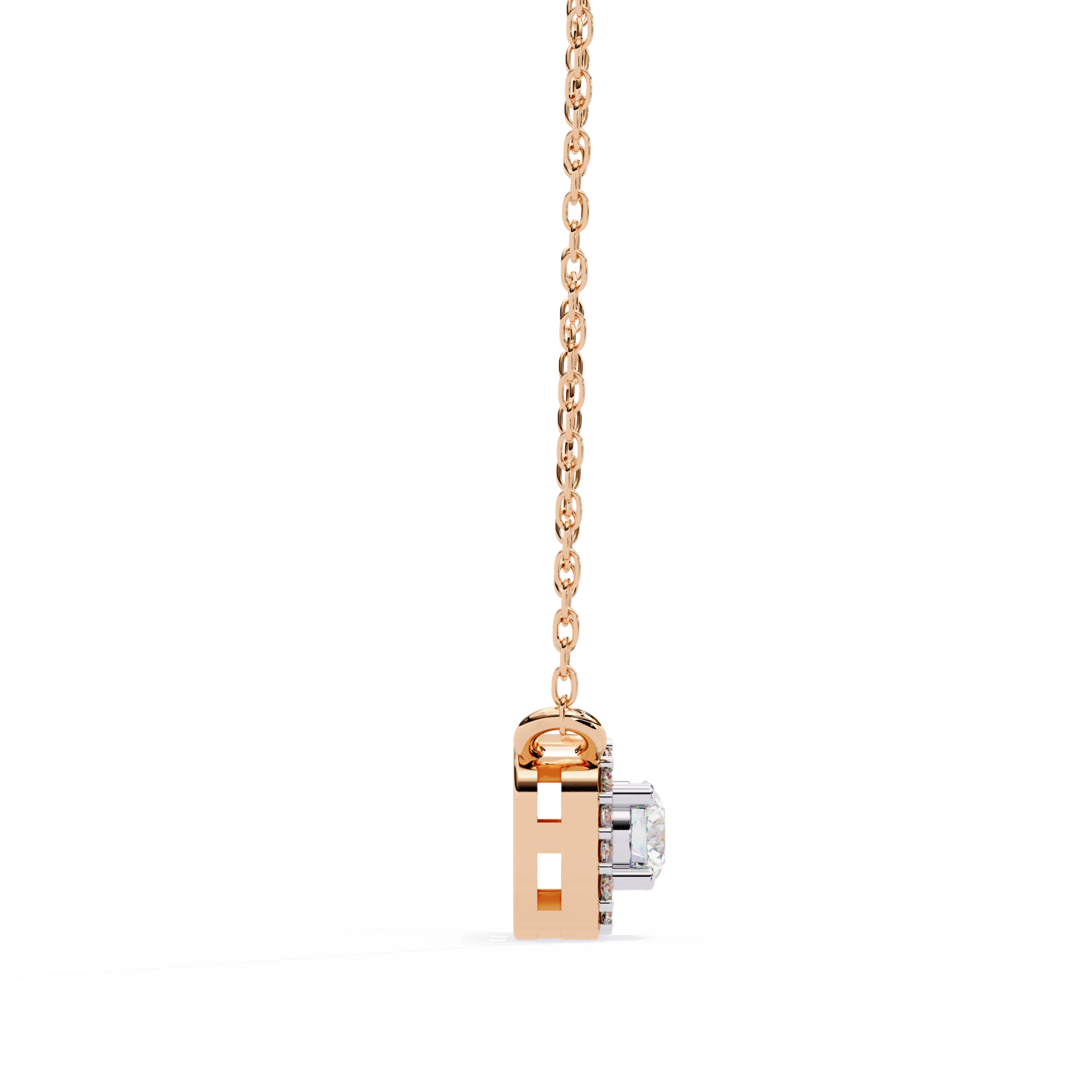 Solitairekart 0.30ct Natural Diamond Halo Luxe Pendant-HI Color, VS-SI Clarity